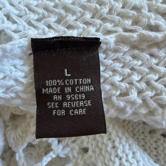 Fever White Crochet Floral Knit Mini Dress NWT Boho Festival Summer Beach Cover - Picture 12 of 12